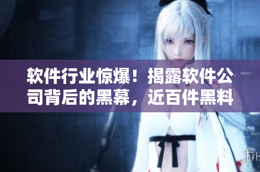 软件行业惊爆!揭露软件公司背后的黑幕,近百件黑料曝光! 软件行业惊爆!揭露软件公司背后的黑幕,近百件黑料曝光!